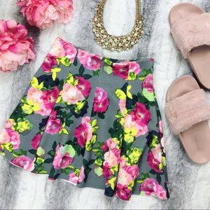 H&M • Floral Skater Skirt
